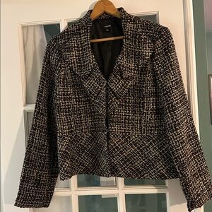 Rafaella Women's Black,
White and Brown Tweed Blazer